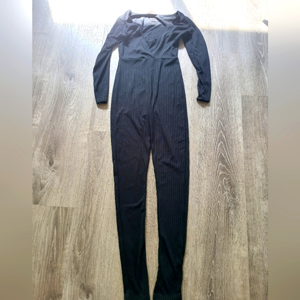 Femme Lux Elegant Black Jumpsuit
